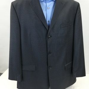 Perry Ellis Men's Suit Jacket 46L Char/grey Wool